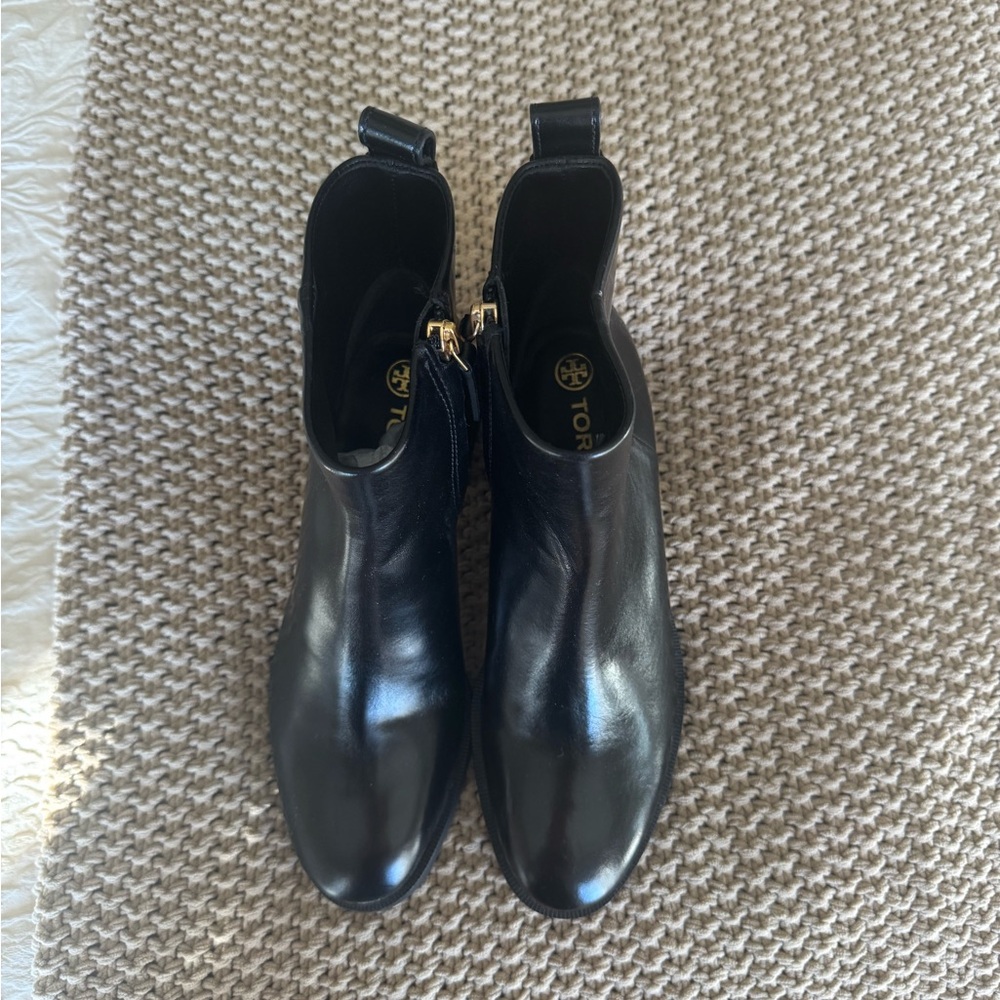 Tory Burch Glossy Black Ankle Booties - Picture 5 of 6